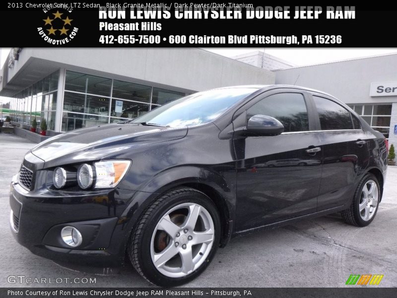 Black Granite Metallic / Dark Pewter/Dark Titanium 2013 Chevrolet Sonic LTZ Sedan