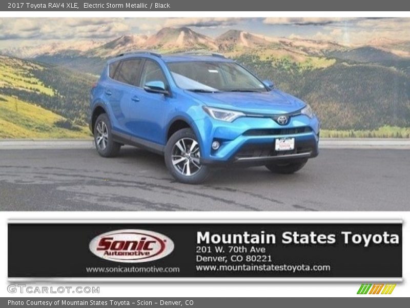 Electric Storm Metallic / Black 2017 Toyota RAV4 XLE