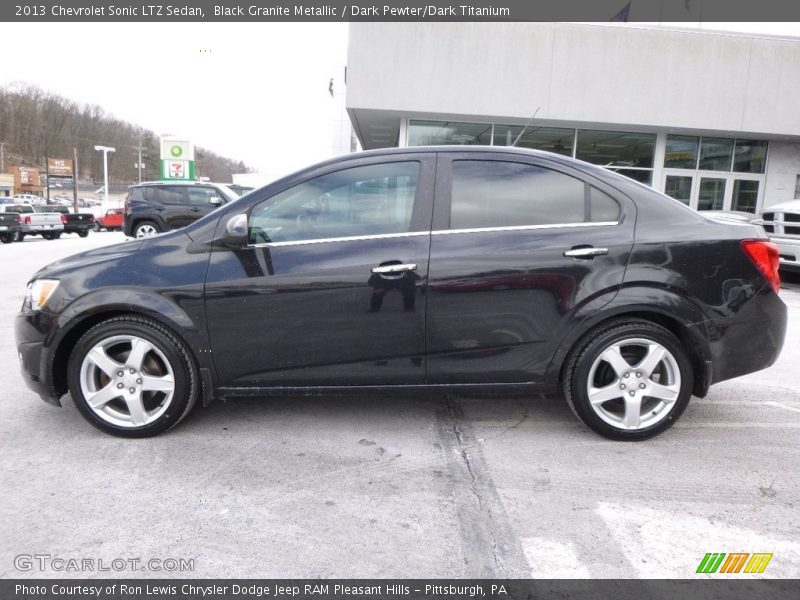 Black Granite Metallic / Dark Pewter/Dark Titanium 2013 Chevrolet Sonic LTZ Sedan