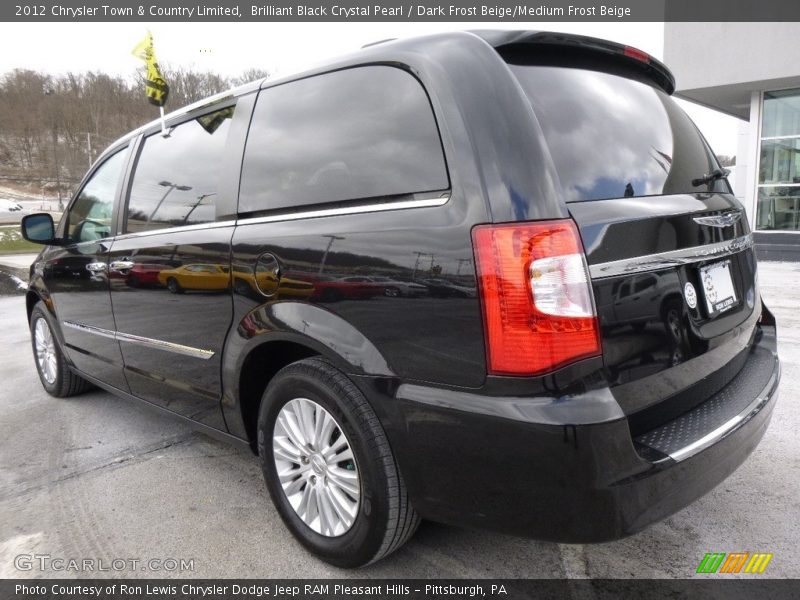 Brilliant Black Crystal Pearl / Dark Frost Beige/Medium Frost Beige 2012 Chrysler Town & Country Limited