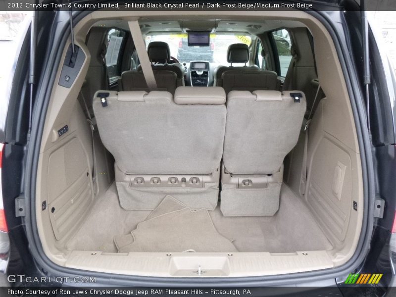 Brilliant Black Crystal Pearl / Dark Frost Beige/Medium Frost Beige 2012 Chrysler Town & Country Limited