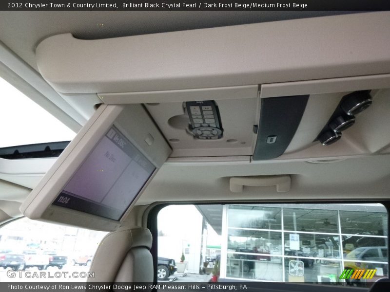 Brilliant Black Crystal Pearl / Dark Frost Beige/Medium Frost Beige 2012 Chrysler Town & Country Limited