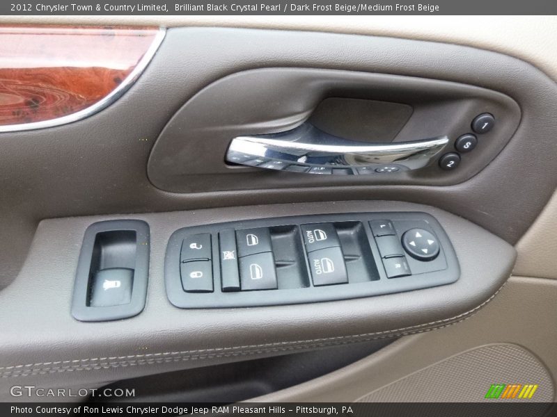 Brilliant Black Crystal Pearl / Dark Frost Beige/Medium Frost Beige 2012 Chrysler Town & Country Limited
