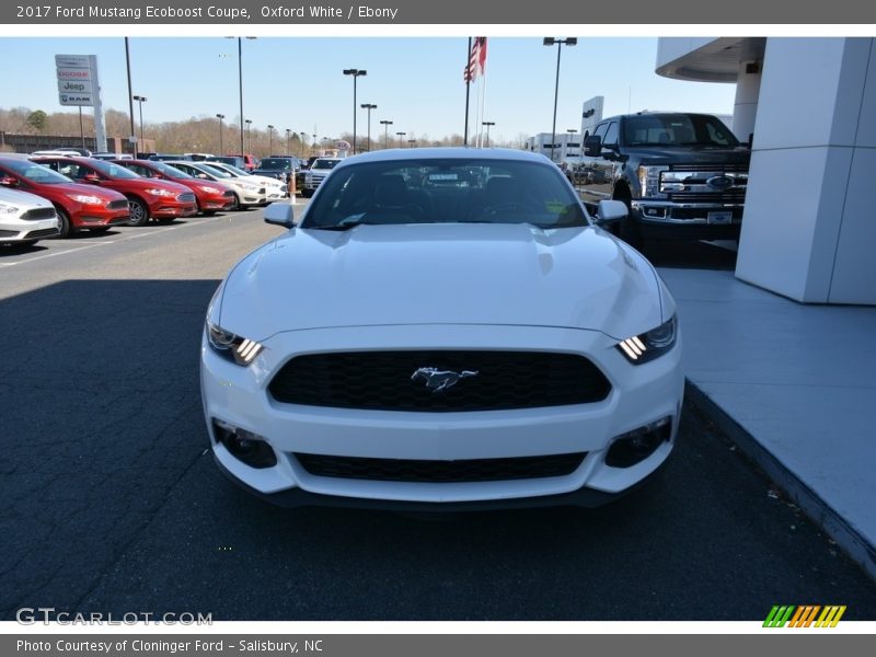 Oxford White / Ebony 2017 Ford Mustang Ecoboost Coupe