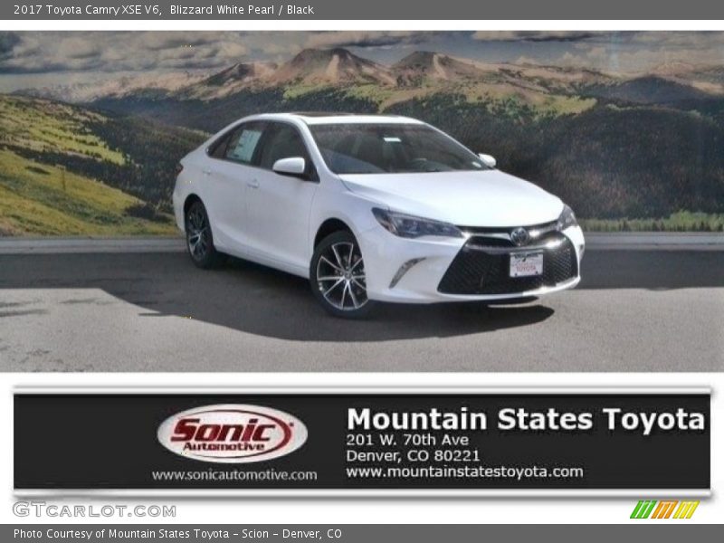 Blizzard White Pearl / Black 2017 Toyota Camry XSE V6