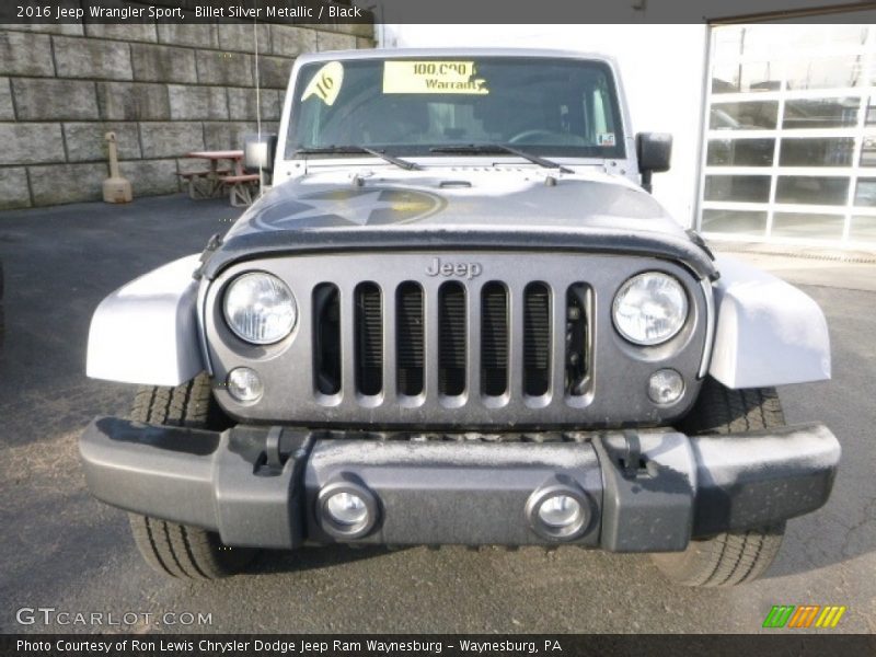 Billet Silver Metallic / Black 2016 Jeep Wrangler Sport