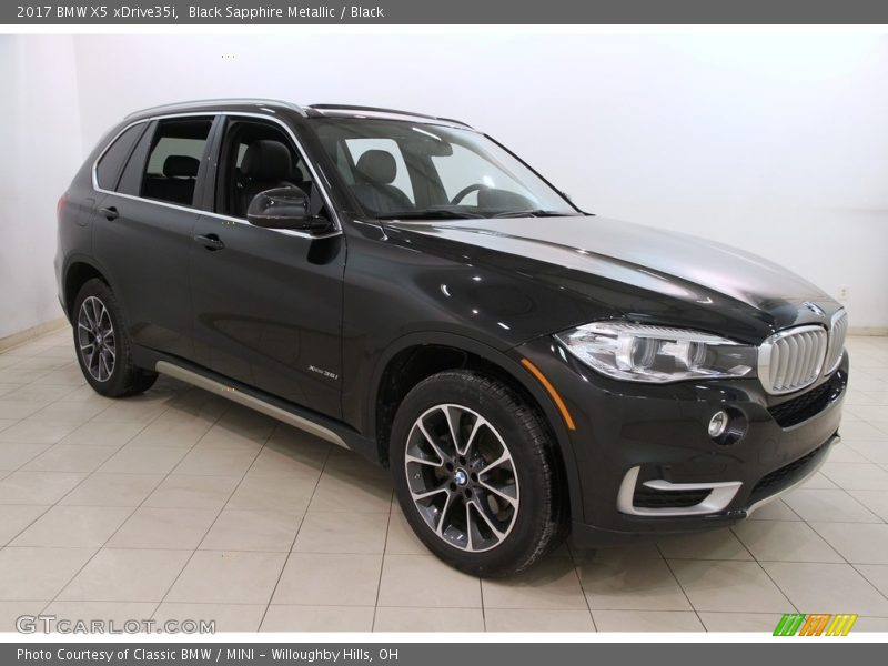 Black Sapphire Metallic / Black 2017 BMW X5 xDrive35i