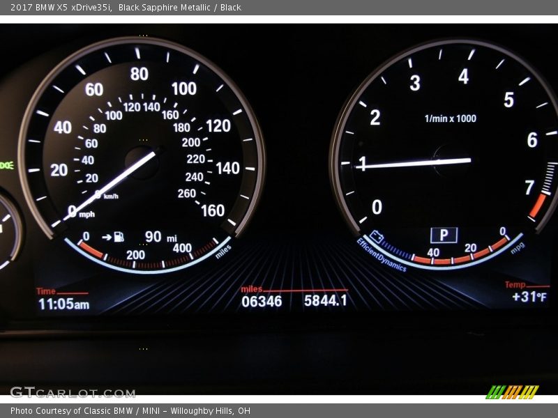 Black Sapphire Metallic / Black 2017 BMW X5 xDrive35i
