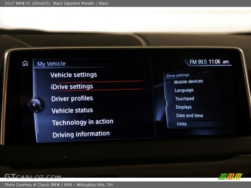 Black Sapphire Metallic / Black 2017 BMW X5 xDrive35i