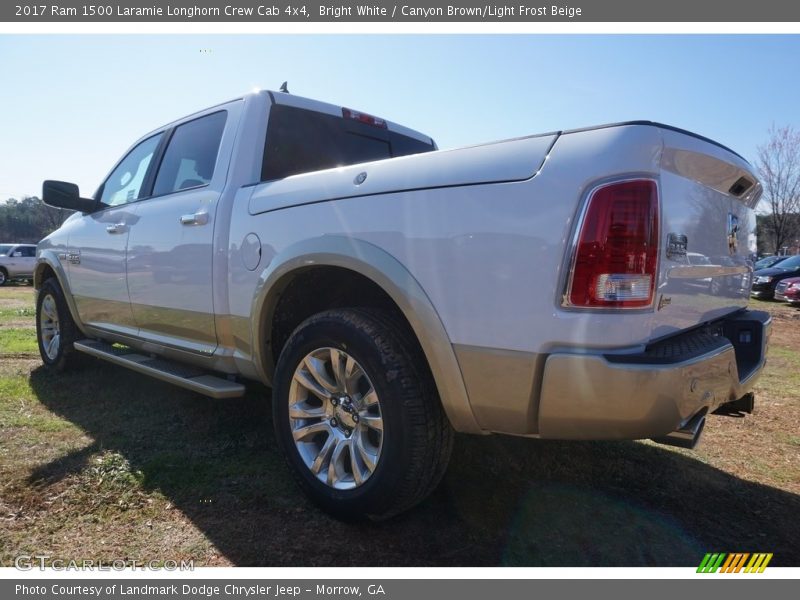 Bright White / Canyon Brown/Light Frost Beige 2017 Ram 1500 Laramie Longhorn Crew Cab 4x4