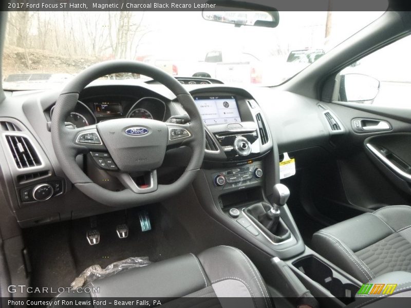  2017 Focus ST Hatch Charcoal Black Recaro Leather Interior