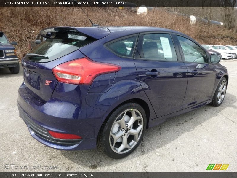 Kona Blue / Charcoal Black Recaro Leather 2017 Ford Focus ST Hatch