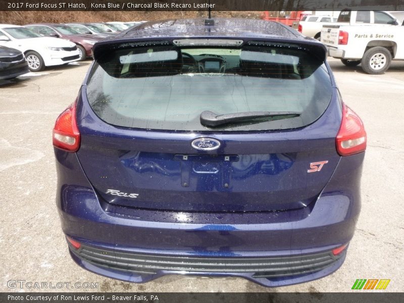 Kona Blue / Charcoal Black Recaro Leather 2017 Ford Focus ST Hatch