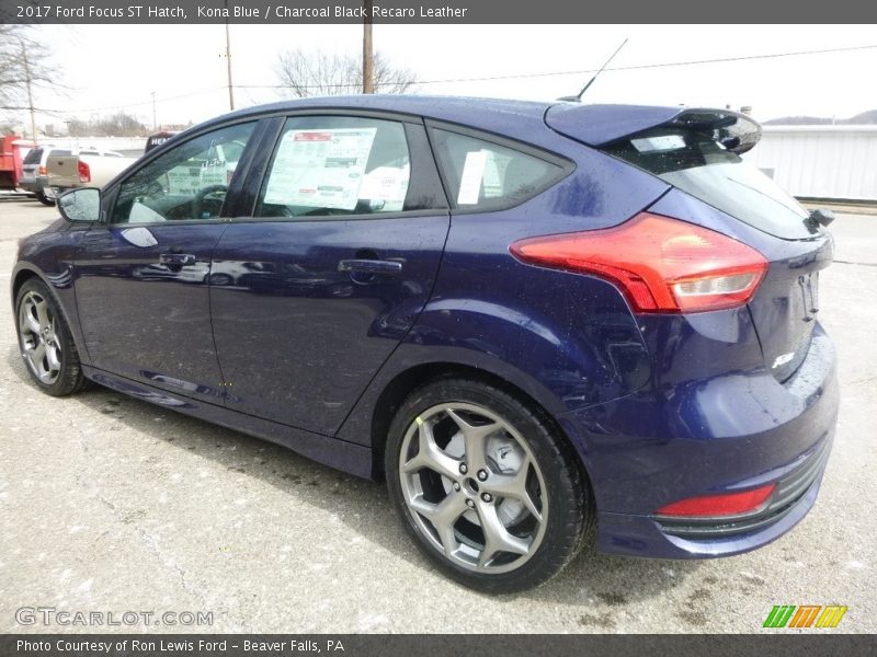 Kona Blue / Charcoal Black Recaro Leather 2017 Ford Focus ST Hatch