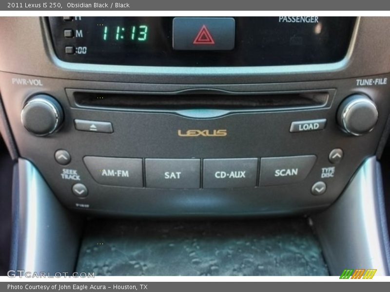 Obsidian Black / Black 2011 Lexus IS 250