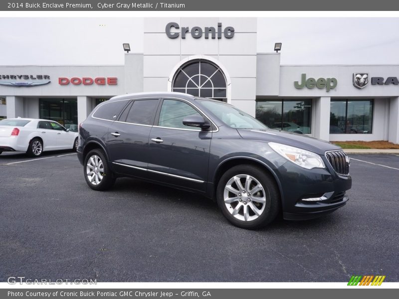 Cyber Gray Metallic / Titanium 2014 Buick Enclave Premium