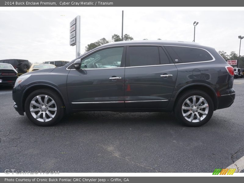 Cyber Gray Metallic / Titanium 2014 Buick Enclave Premium