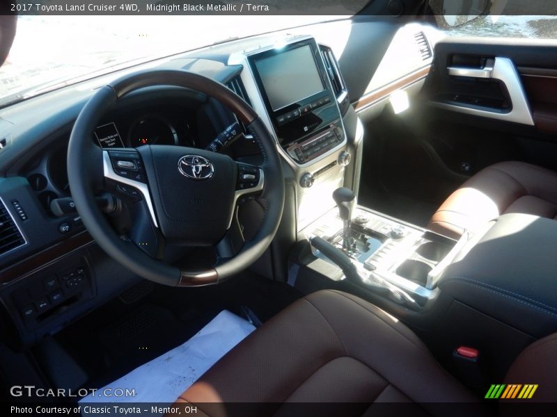 Midnight Black Metallic / Terra 2017 Toyota Land Cruiser 4WD