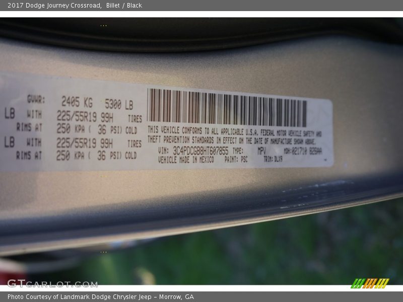 Billet / Black 2017 Dodge Journey Crossroad