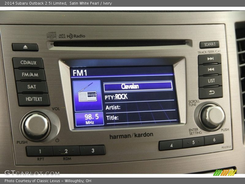 Satin White Pearl / Ivory 2014 Subaru Outback 2.5i Limited