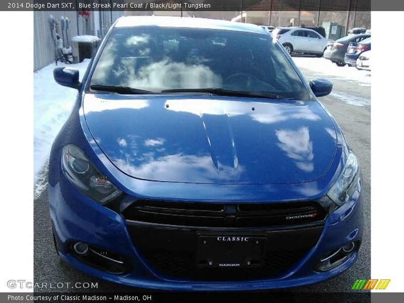 Blue Streak Pearl Coat / Black/Light Tungsten 2014 Dodge Dart SXT