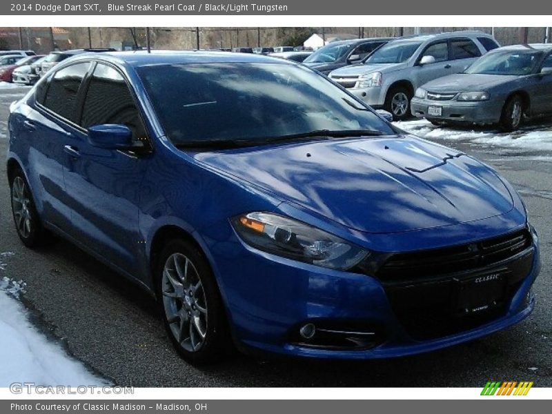 Blue Streak Pearl Coat / Black/Light Tungsten 2014 Dodge Dart SXT