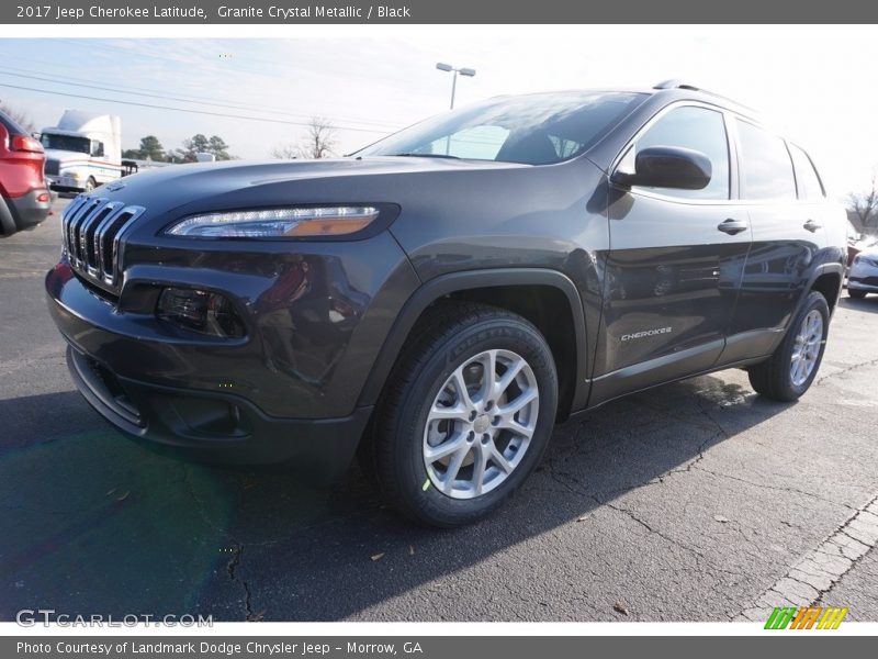 Granite Crystal Metallic / Black 2017 Jeep Cherokee Latitude