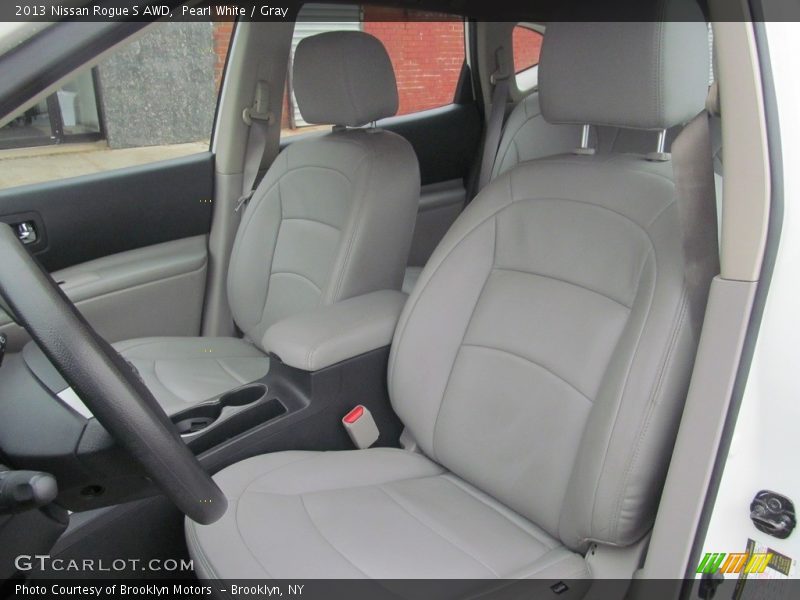 Pearl White / Gray 2013 Nissan Rogue S AWD