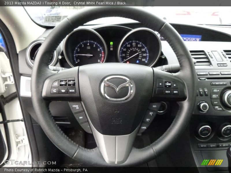 Crystal White Pearl Mica / Black 2013 Mazda MAZDA3 i Touring 4 Door