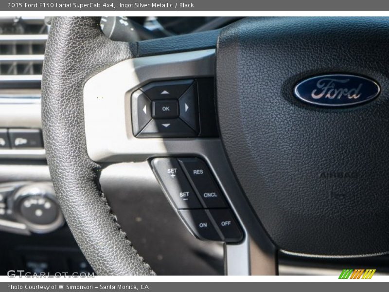 Ingot Silver Metallic / Black 2015 Ford F150 Lariat SuperCab 4x4