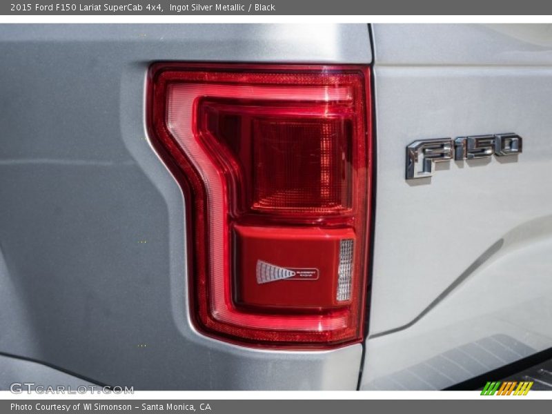 Ingot Silver Metallic / Black 2015 Ford F150 Lariat SuperCab 4x4