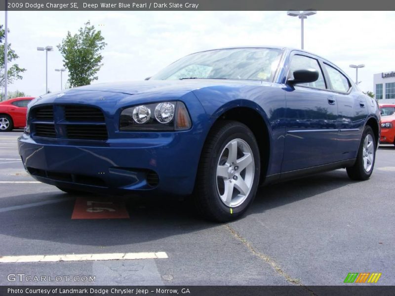 Deep Water Blue Pearl / Dark Slate Gray 2009 Dodge Charger SE
