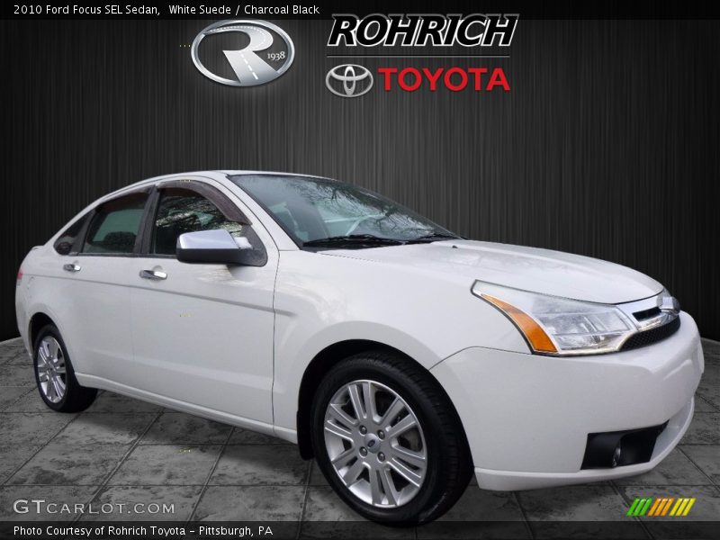 White Suede / Charcoal Black 2010 Ford Focus SEL Sedan