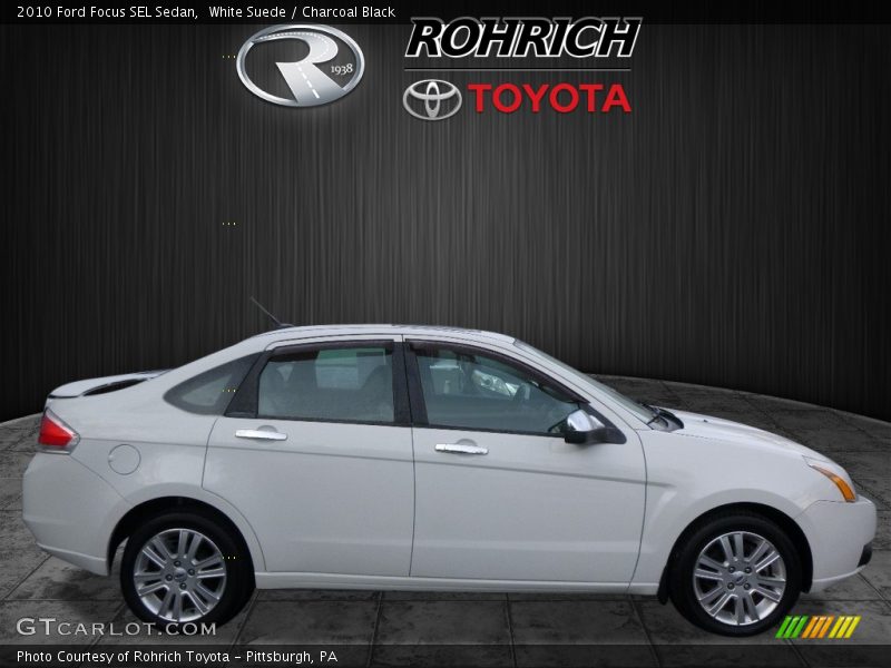 White Suede / Charcoal Black 2010 Ford Focus SEL Sedan