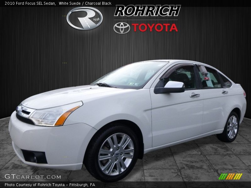 White Suede / Charcoal Black 2010 Ford Focus SEL Sedan