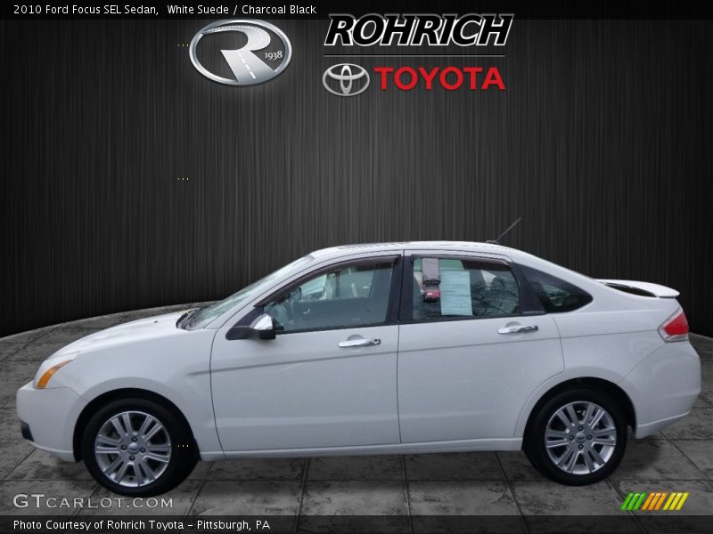 White Suede / Charcoal Black 2010 Ford Focus SEL Sedan