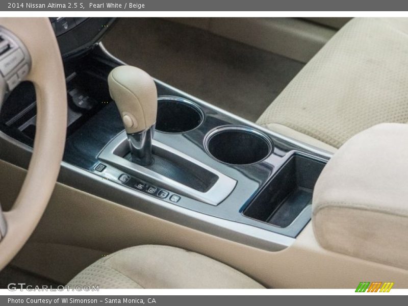Pearl White / Beige 2014 Nissan Altima 2.5 S