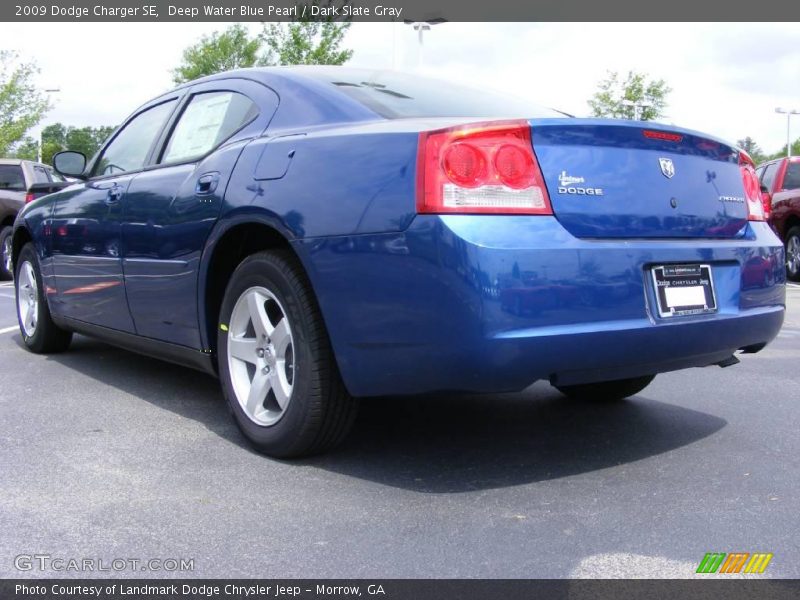 Deep Water Blue Pearl / Dark Slate Gray 2009 Dodge Charger SE