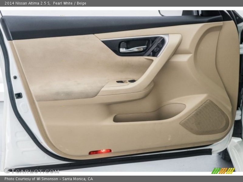 Pearl White / Beige 2014 Nissan Altima 2.5 S