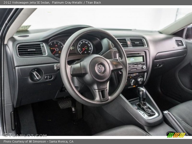 Platinum Gray Metallic / Titan Black 2012 Volkswagen Jetta SE Sedan