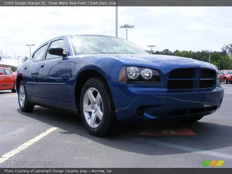 Deep Water Blue Pearl / Dark Slate Gray 2009 Dodge Charger SE