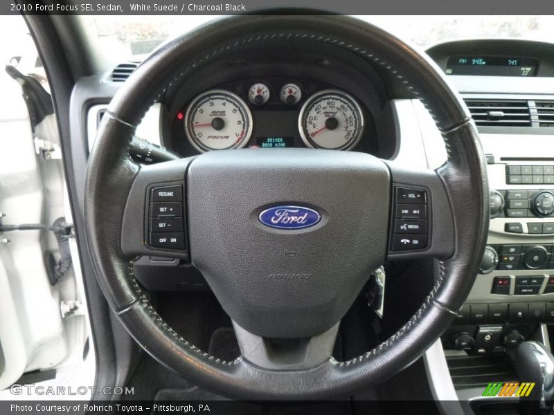 White Suede / Charcoal Black 2010 Ford Focus SEL Sedan