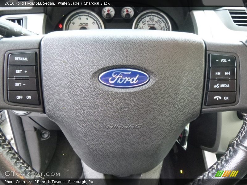 White Suede / Charcoal Black 2010 Ford Focus SEL Sedan