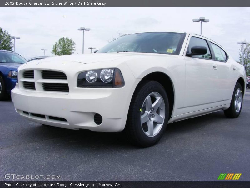Stone White / Dark Slate Gray 2009 Dodge Charger SE