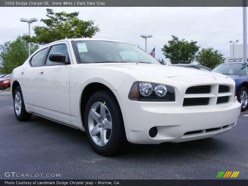Stone White / Dark Slate Gray 2009 Dodge Charger SE