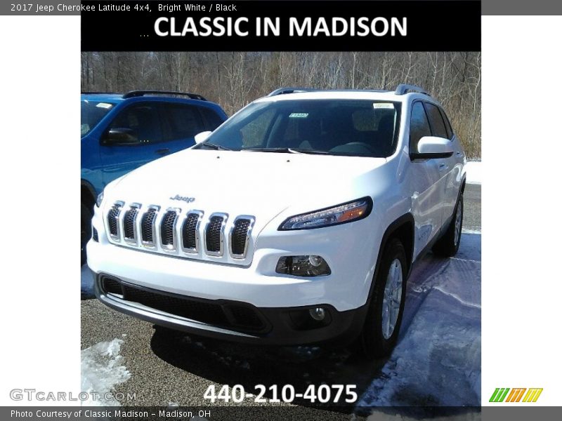 Bright White / Black 2017 Jeep Cherokee Latitude 4x4
