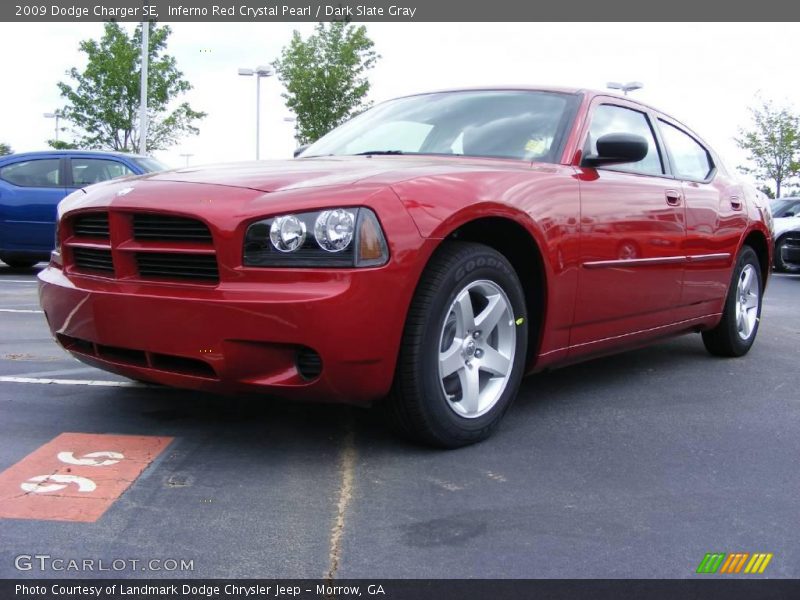 Inferno Red Crystal Pearl / Dark Slate Gray 2009 Dodge Charger SE