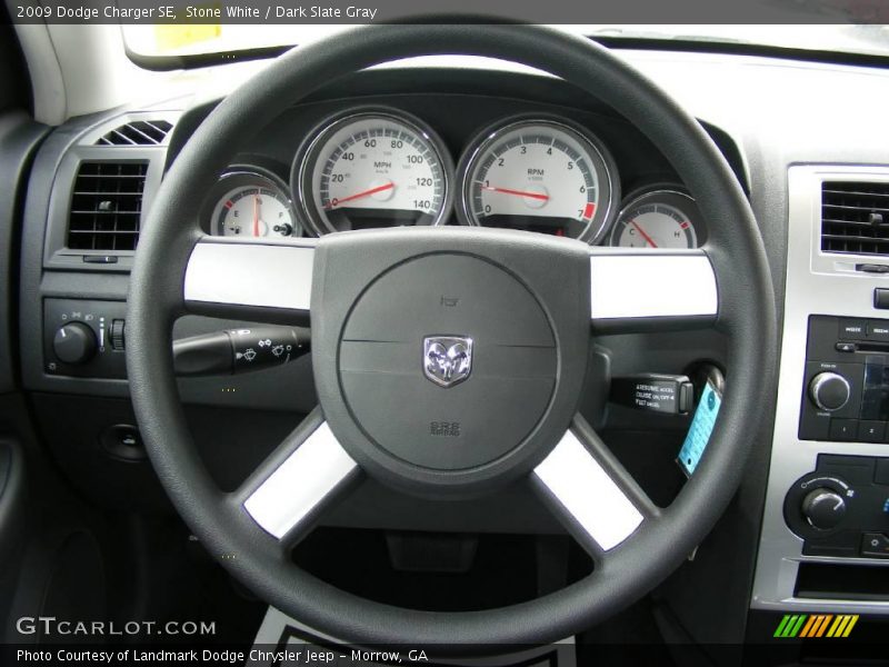 Stone White / Dark Slate Gray 2009 Dodge Charger SE