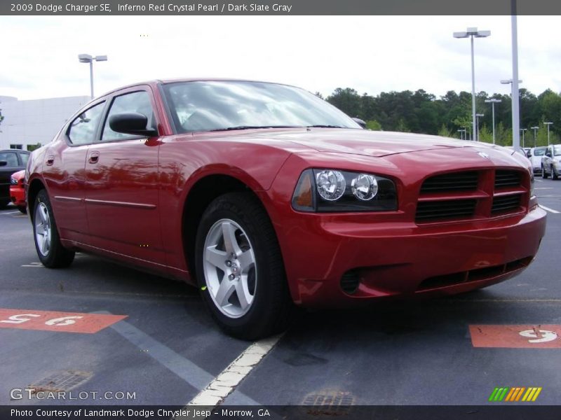 Inferno Red Crystal Pearl / Dark Slate Gray 2009 Dodge Charger SE