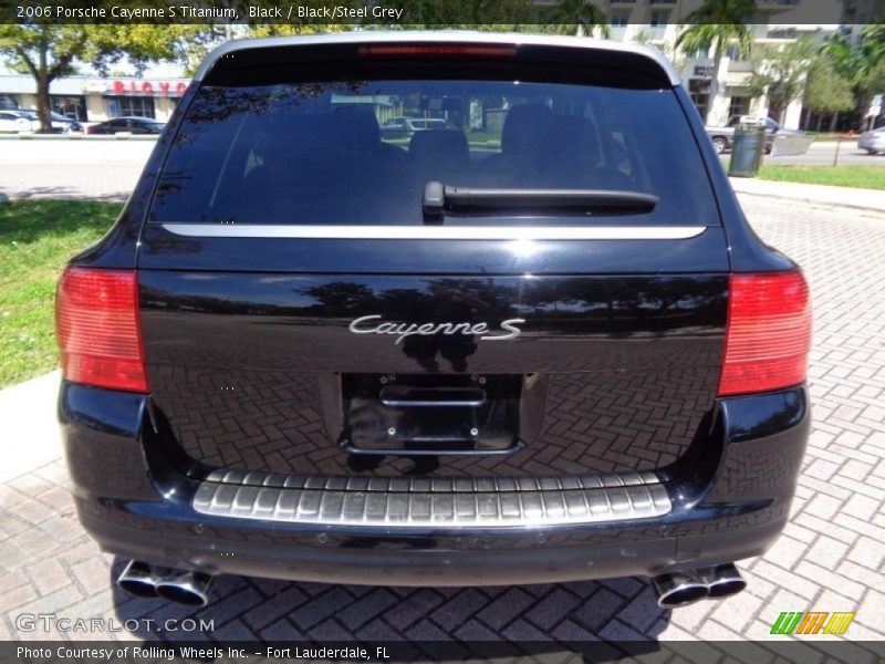 Black / Black/Steel Grey 2006 Porsche Cayenne S Titanium